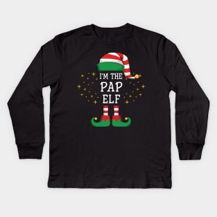 I'm The Pap Elf Matching Family Christmas Pajama Kids Long Sleeve T-Shirt